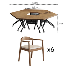 Stylish Portable Conference Table with 360° Silent Wheels - Ideal for Dynamic Work Environments