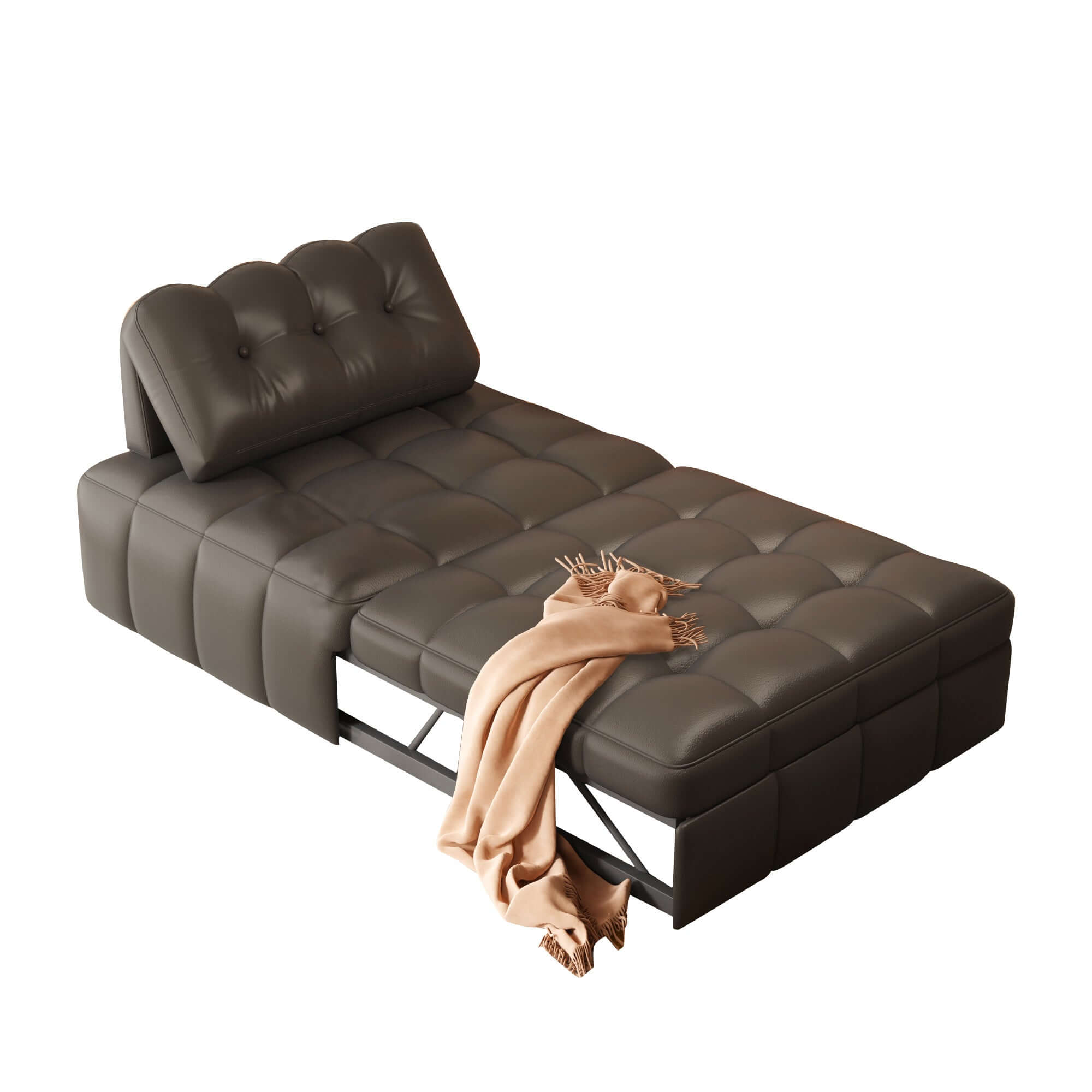 Modern convertible sofa bed that easily switches between a comfortable couch and a bed