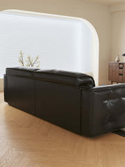 Retro Leather Pull Out Couch Bed – Electric & Smart Remote Convertible