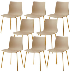 Modern Plastic & Acrylic Side Chair for Kitchen & Dining with Metal Legs Dining Chairs