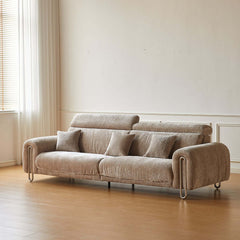 Contemporary Chenille Lounge Sofa with Removable Couch Cover