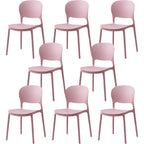 Scandinavian style stackable plastic and acrylic dining side chair for kitchen and dining
