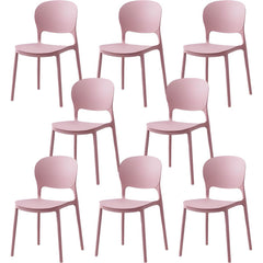 Scandinavian Style Plastic & Acrylic Stackable Kitchen & Dining Side Chair Dining Chairs