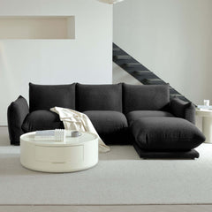 Modern Modular Cloud Sectional Couch Lambswool Fabric Chaise Oversized Sofa
