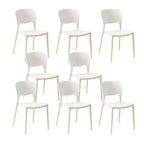 Stackable Scandinavian style plastic and acrylic side chair for dining room