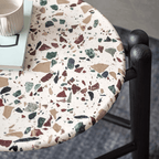 Contemporary terrazzo side table with unique patterns and easy maintenance