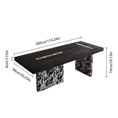 Horizon Gourment Dining Table with Marble Legs