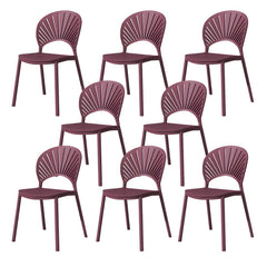 Scandinavian Style Plastic & Acrylic Side Chair with Low Back for Kitchen & Dining Dining Chairs