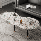 Terrazzo coffee table with contemporary design, perfect for small homes and chic office spaces