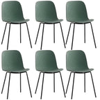 Scandinavian stackable kitchen chair with plastic and acrylic seat and metal legs