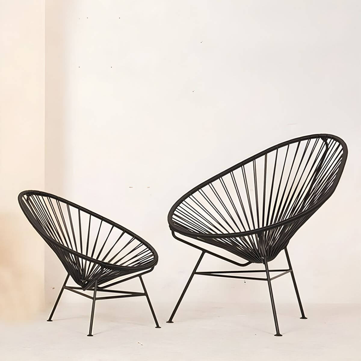 Armless Papasan accent chair for living room with 31.49" L x 37.40" W x 37.40" H dimensions