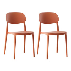 Plastic Scandinavian Living Room Side Chair Matte Finish Open Back Dining Chair Dining Chairs