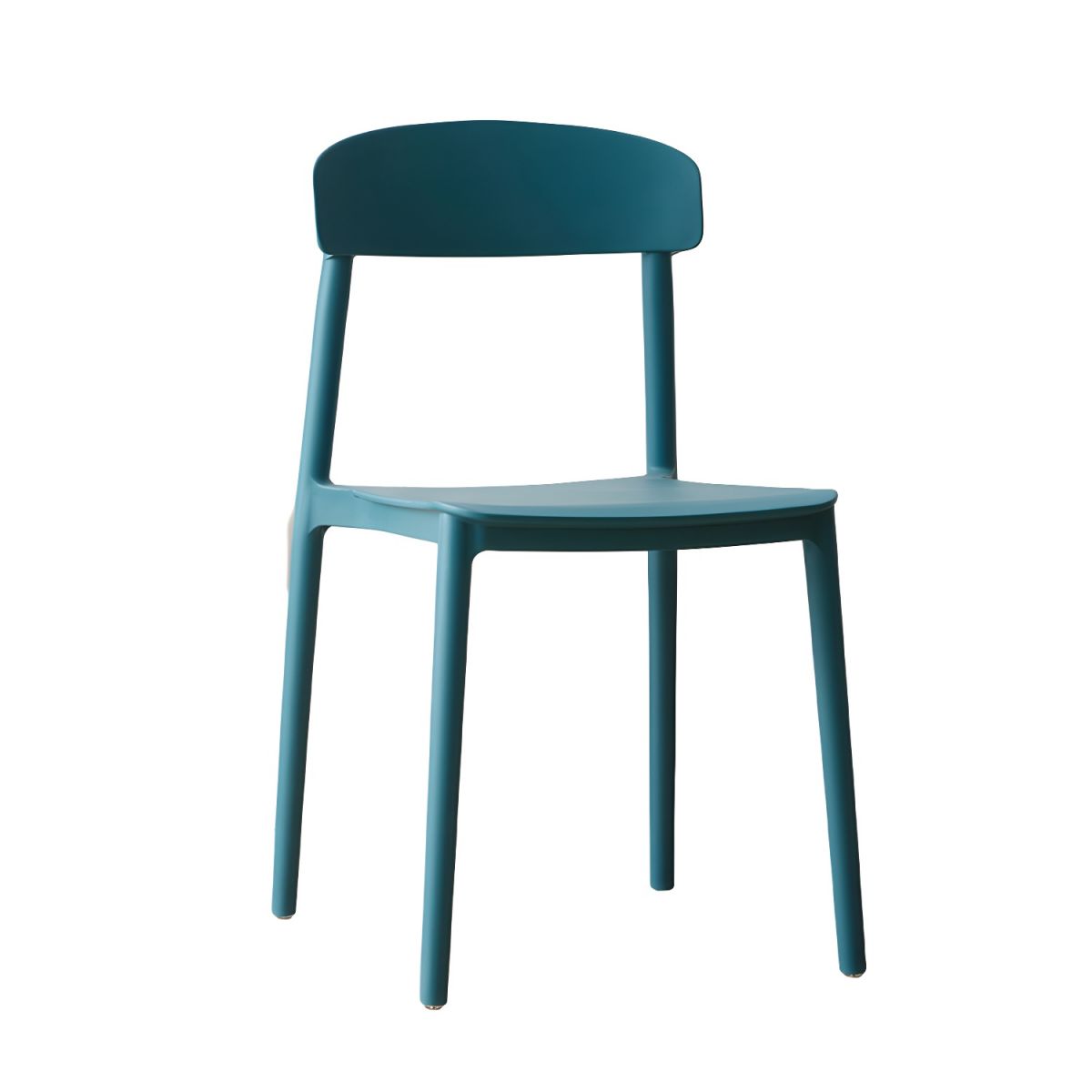 Scandinavian style low back kitchen and dining chair made of plastic and acrylic
