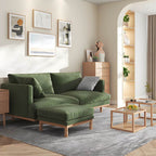 Modern polyester sofa settee with recessed arms and tight back, ideal for living room seating