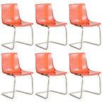 Scandinavian style plastic and acrylic non-upholstered side dining chair