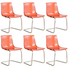 Scandinavian Style Non-Upholstered Side Chair in Plastic & Acrylic Dining Chairs