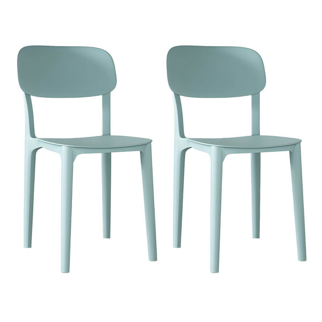 Stackable Nordic acrylic dining chair with backrest and acrylic legs