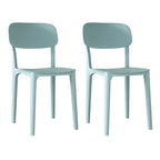 Stackable Nordic acrylic dining chair with backrest and acrylic legs