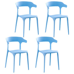 Nordic Backrest Armrest Acrylic Chair with Acrylic Legs for Dining Room Dining Chairs