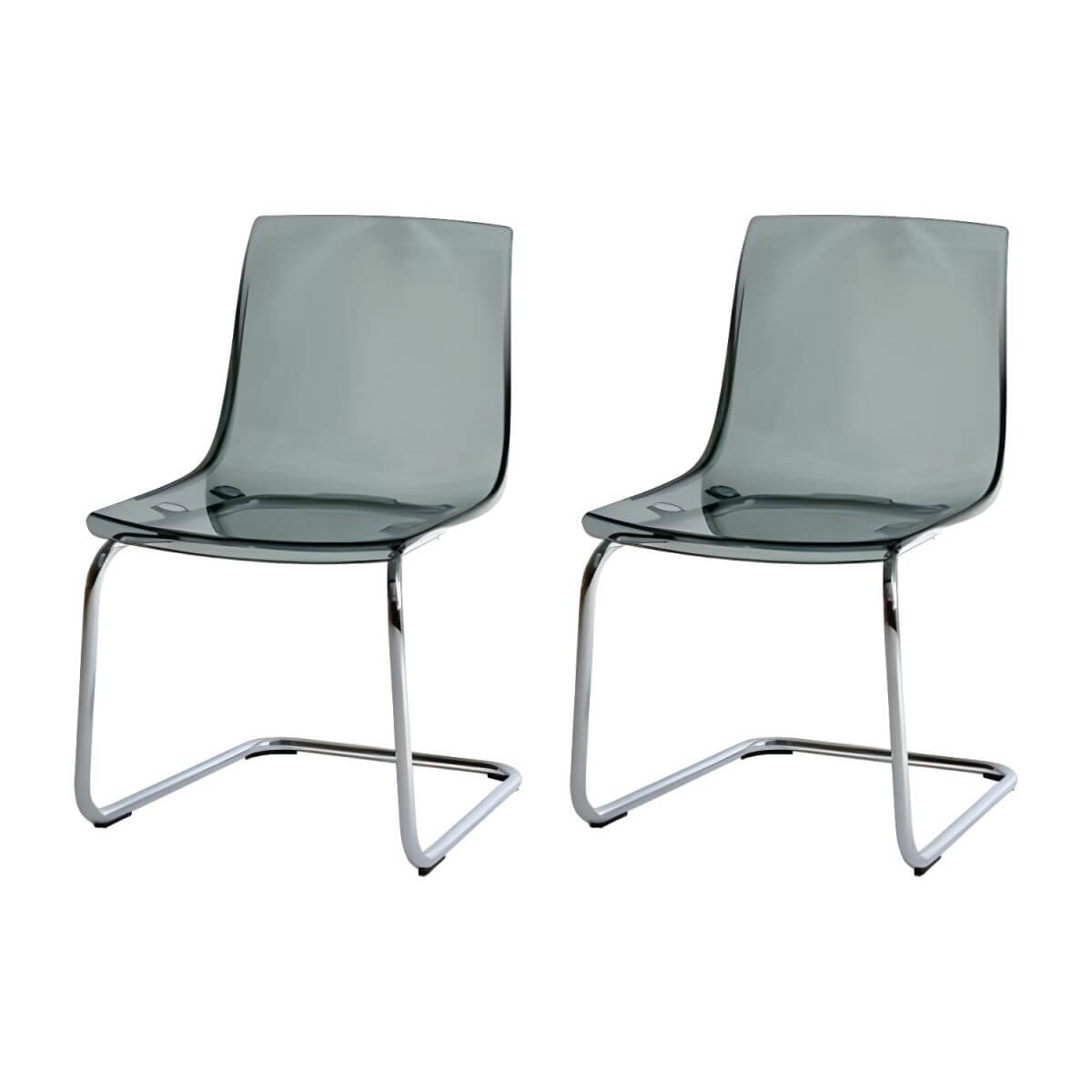 Scandinavian style low back side chair made of plastic and acrylic, ideal for kitchen and dining areas