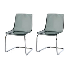 Gorgeous Scandinavian Style Side Chair - Low Back Plastic & Acrylic Chair for Kitchen & Dining Dining Chairs
