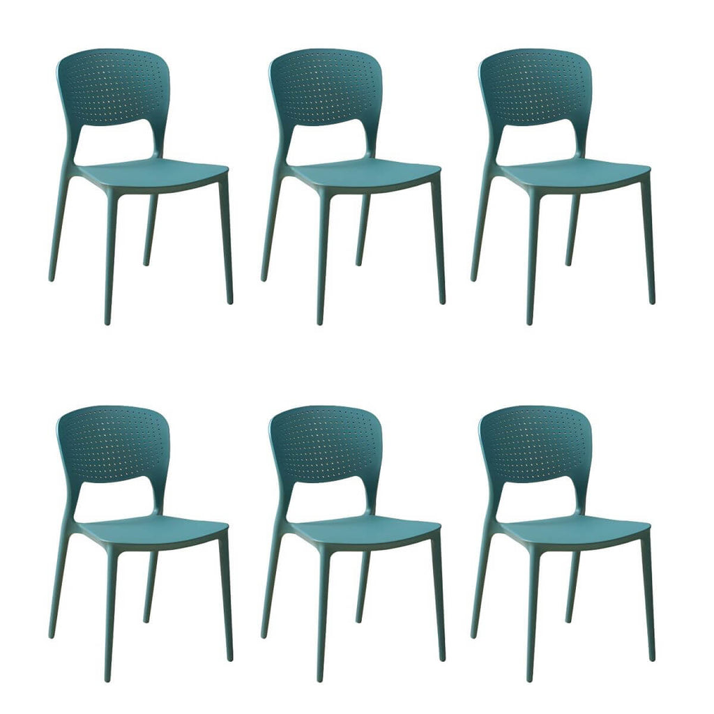 Stackable Scandinavian style plastic and acrylic side chair for dining room
