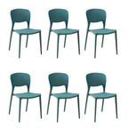 Stackable Scandinavian style plastic and acrylic side chair for dining room