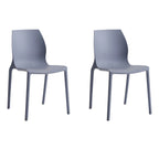 Stackable modern Scandinavian plastic and acrylic chair for kitchen and dining use