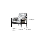 Accent arm chair with fixed back and armrest, available in solid color, striped, and floral patterns