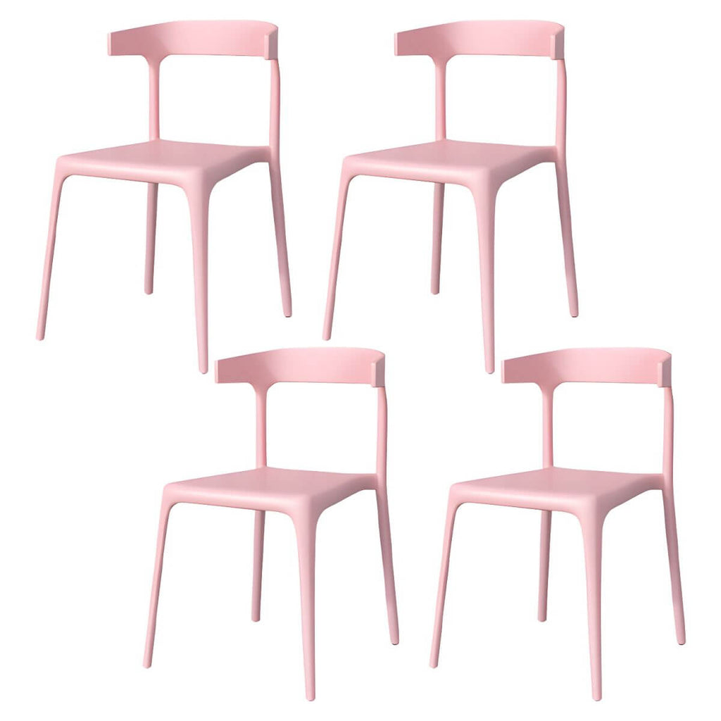 Stackable Nordic acrylic dining chair with backrest and acrylic legs
