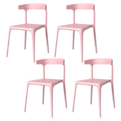 Nordic Stackable Backrest Acrylic Chair with Acrylic Legs for Dining Room Dining Chairs