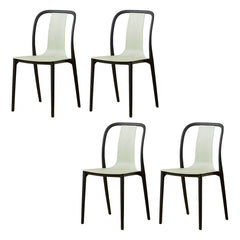 Modern Style Low-Back Plastic & Acrylic Side Chair for Kitchen & Dining Dining Chairs