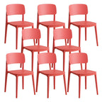 Scandinavian style stackable plastic and acrylic side chair for kitchen and dining