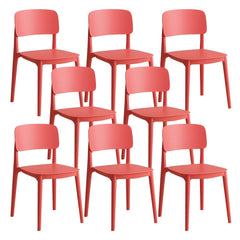 Scandinavian Style Stackable Plastic & Acrylic Side Chair for Kitchen & Dining Dining Chairs