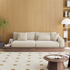 Modern Pull-Out Floor Sofa Bed with Reversible Armrests & Lift-Top Storage