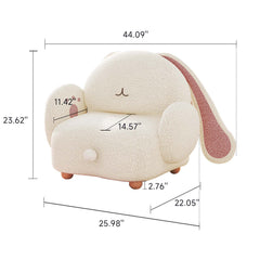 Little Bunny Kids Sofa Stool Teddy Fleece