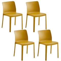 Scandinavian Plastic & Acrylic Kitchen & Dining Chair with Low Back Dining Chairs