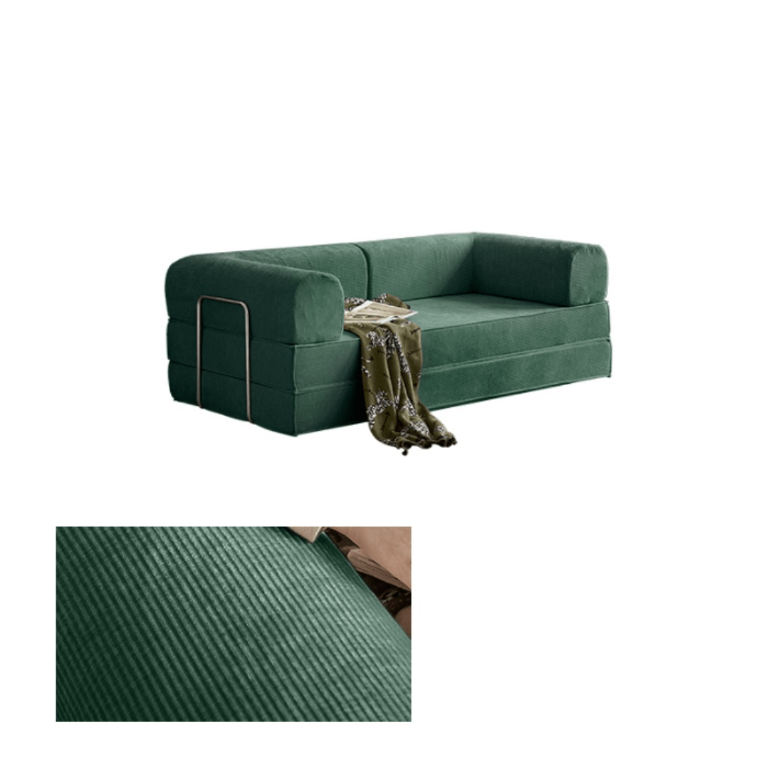 Elegant soft velvet 3-seater sofa bed with modern design and easy maintenance