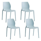 Stackable modern Scandinavian plastic and acrylic chair for kitchen and dining use