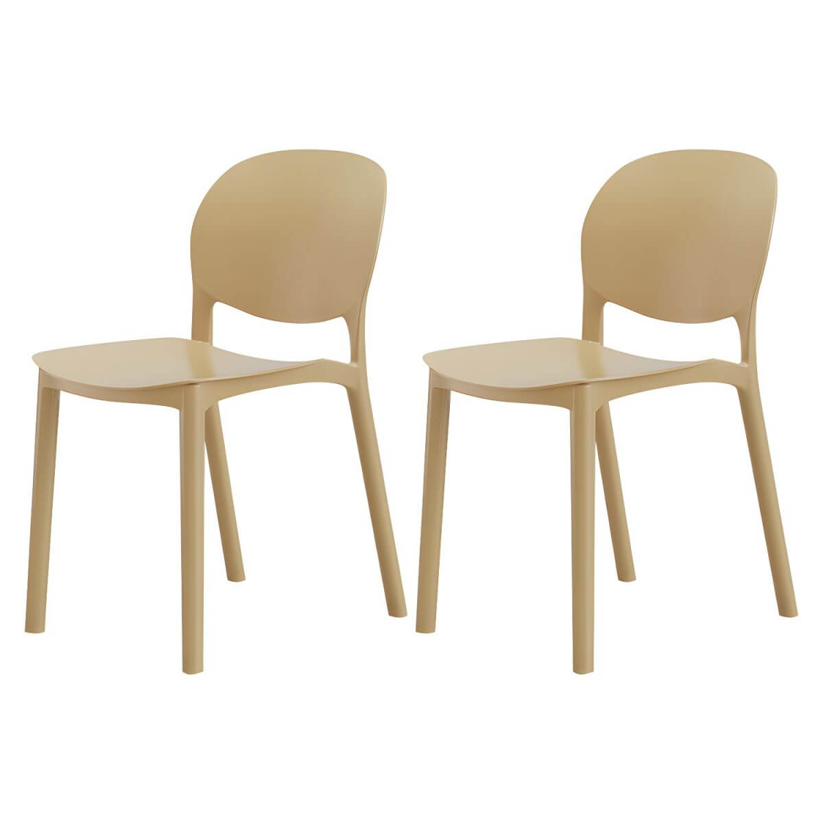 Stackable Nordic dining chair with acrylic legs and ergonomic backrest for modern dining rooms