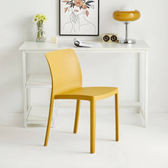 Scandinavian Plastic & Acrylic Kitchen & Dining Chair with Low Back Dining Chairs