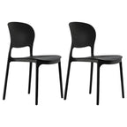 Stackable modern side chair with low back made of plastic and acrylic, perfect for contemporary dining