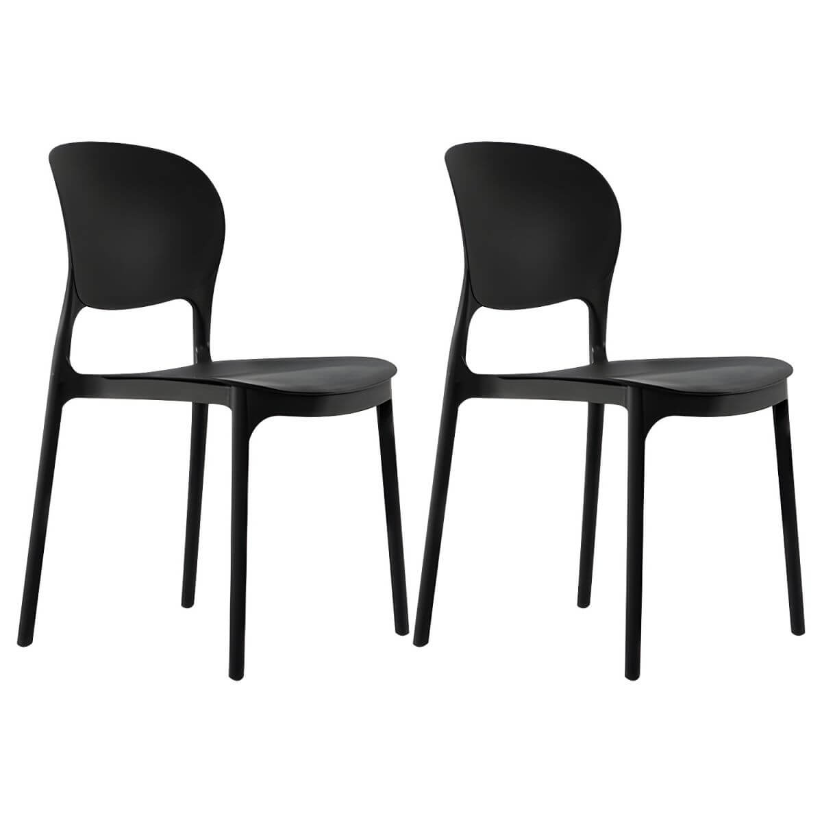 Stackable modern side chair with low back made of plastic and acrylic, perfect for contemporary dining
