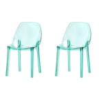 Armless acrylic side Parsons dining chair for indoor home use