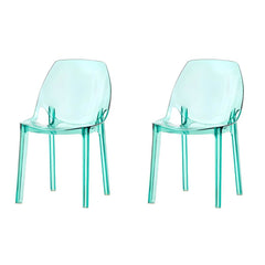 Home Indoor Armless Dining Chairs Acrylic Side Parsons Chair Dining Chairs
