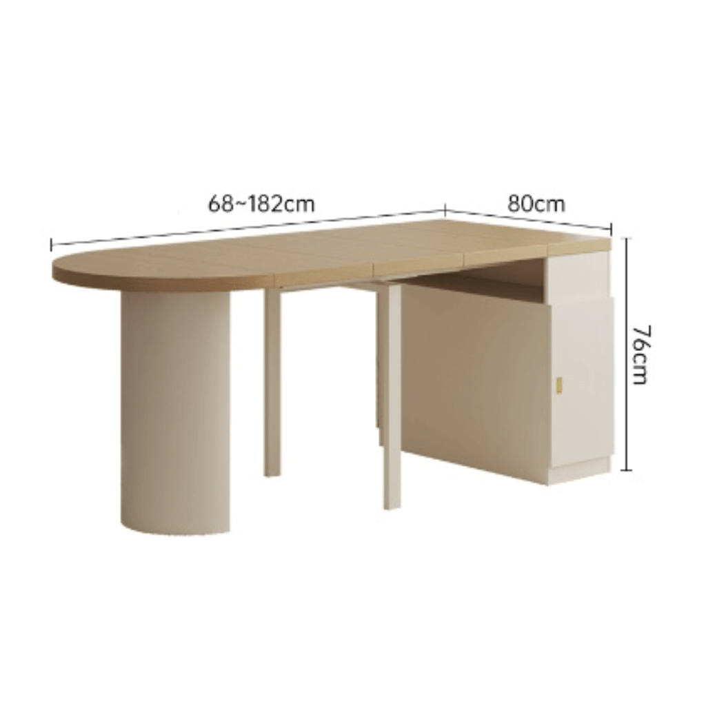 Expandable modern minimalist dining table and chair set perfect for small spaces