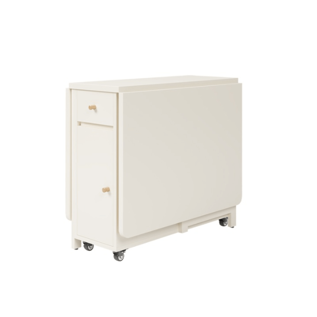 Expandable modern minimalist dining table set with chairs for stylish, space-saving meals