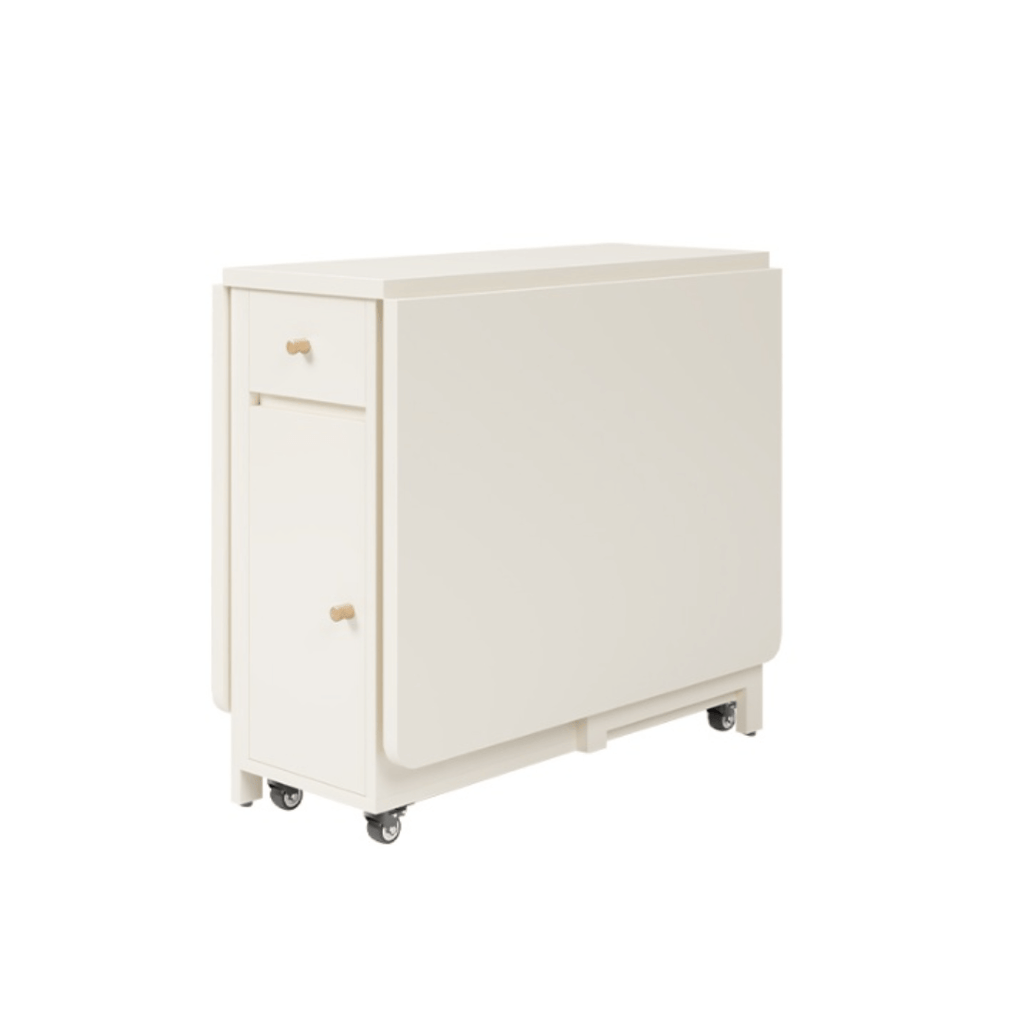 Expandable modern minimalist dining table set with chairs for stylish, space-saving meals