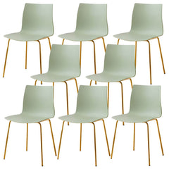 Modern Plastic & Acrylic Side Chair for Kitchen & Dining with Metal Legs Dining Chairs