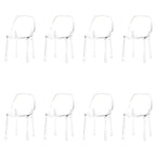 Armless acrylic side Parsons dining chair for indoor home use